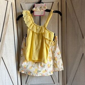 Little Lass Lemon Two-Piece Set